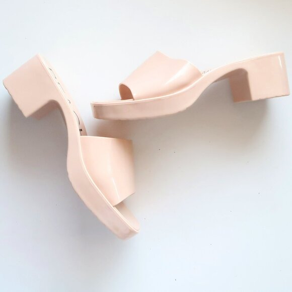 Beach by Matisse Nude Jelly Block Heel Slide Sandals Waterproof Summer Shoes 9 - Picture 4 of 16